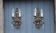 Italian Hollywood Regency Crystal Wall Lights – Silvered Metal Double Arm Light