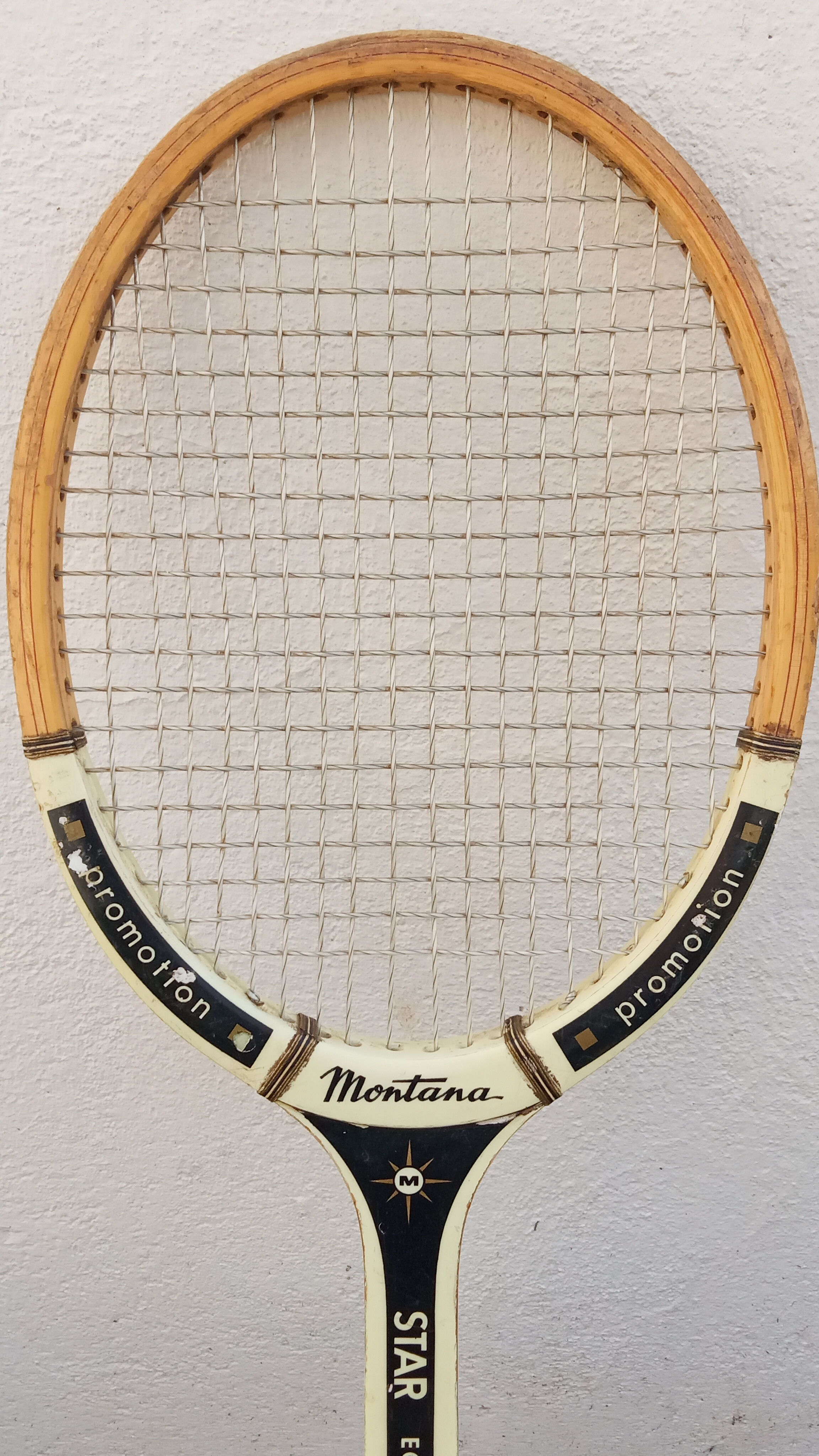 Vintage wooden tennis racket