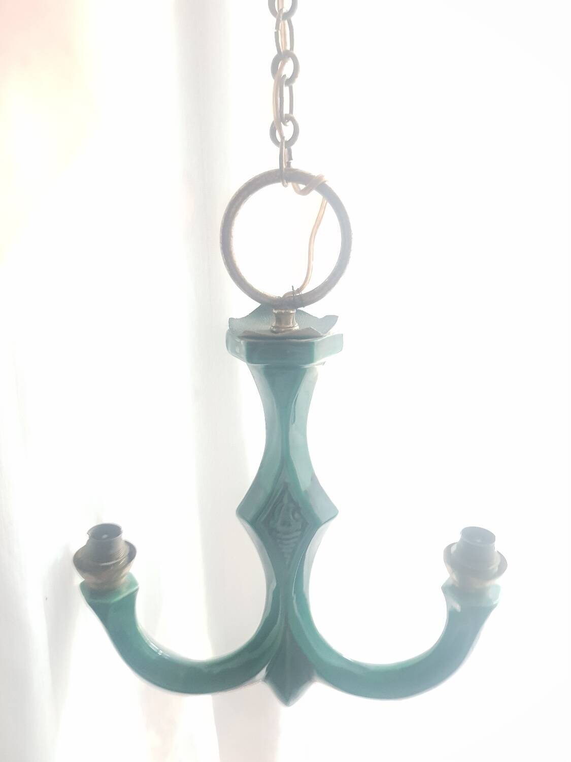 Vintage green pendant light