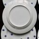 6 vintage white porcelain dinner plates with blue roses