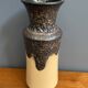 U-keramik vase (uberlacker) model 1452-40, yellow and black WGP 1960s