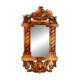 Miroir vintage en bois peint polychrome, 70´s