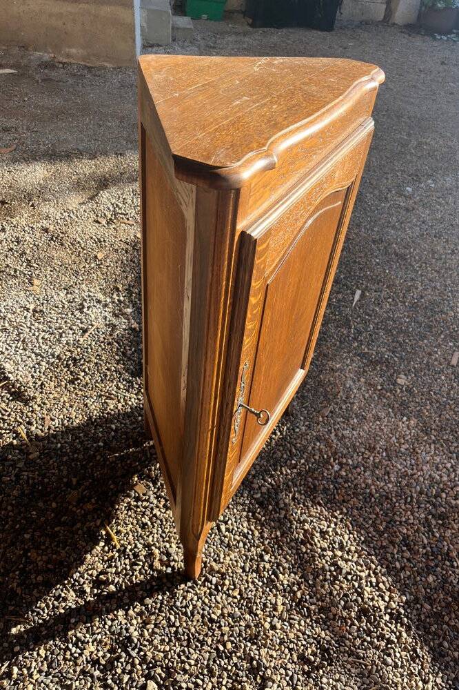 Vintage oak corner unit