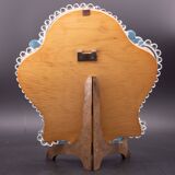 Classic Vintage Venetian Murano Bue Flower Glass Mirror, 1970s