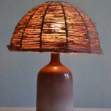 Vintage ceramic and wool lamp