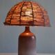 Vintage ceramic and wool lamp