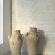 Paire d’amphores vintage en terre cuite