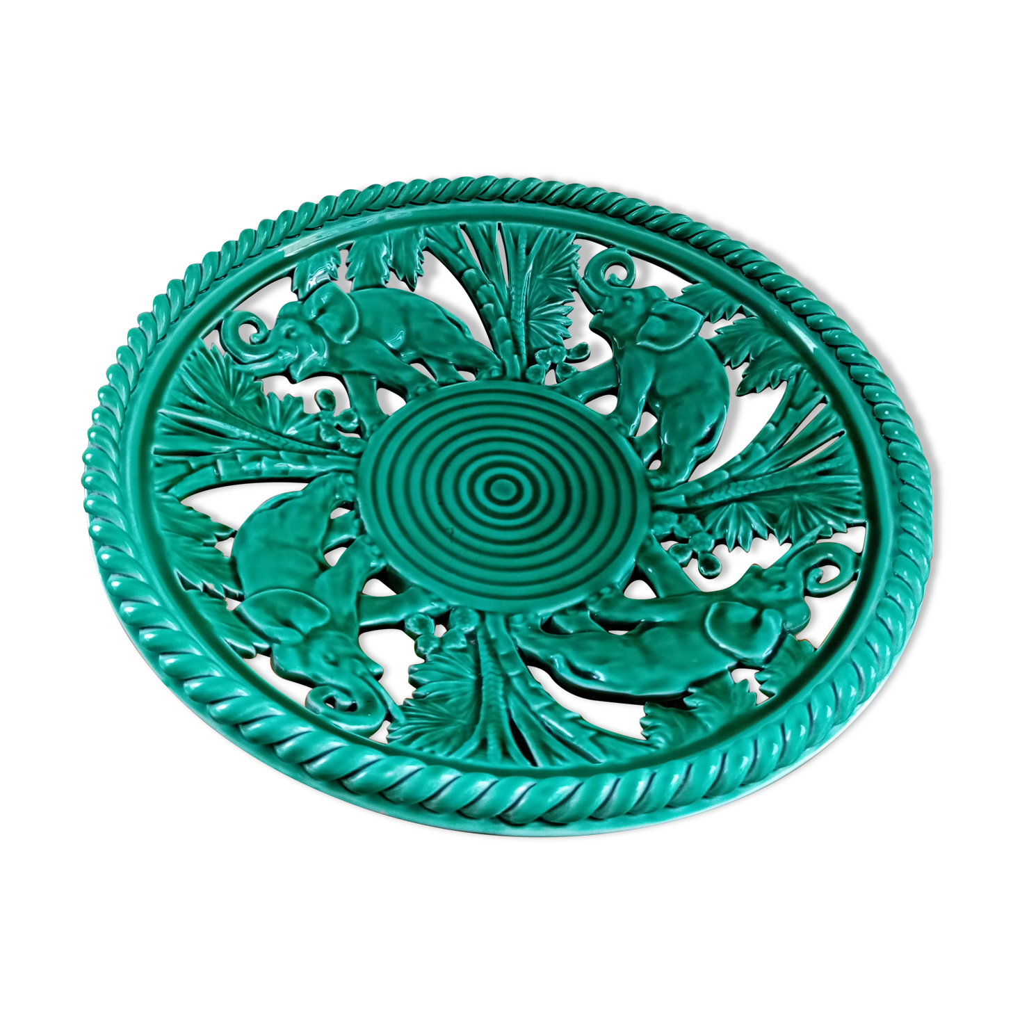 Earthenware dish elephant pattern