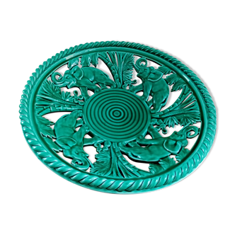 Earthenware dish elephant pattern