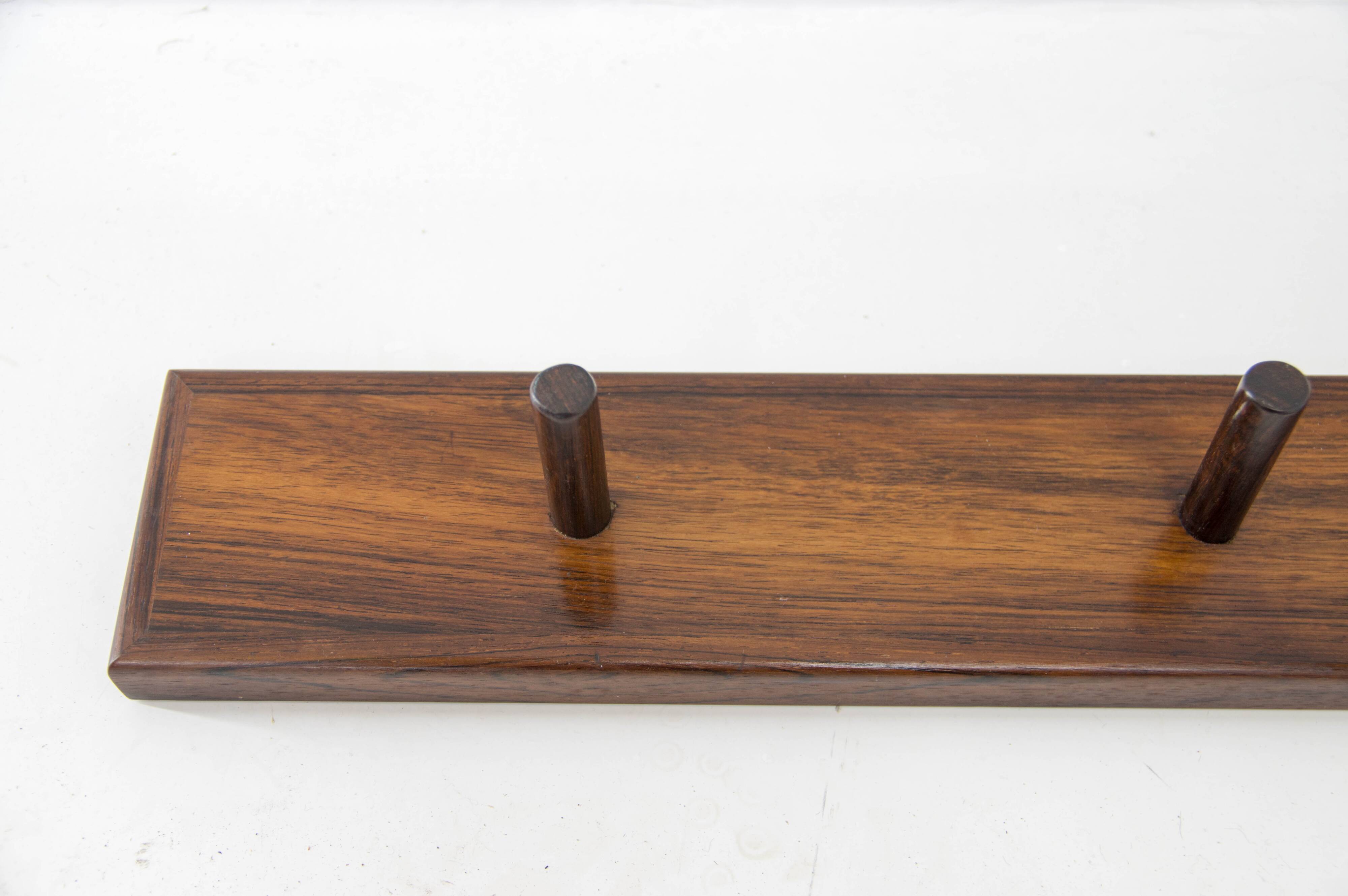 Set of Two Rosewood Wall Hangers, Denmark, 1970s
