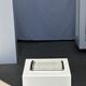 Trio of small rectangular serving dishes white and black Indonesian ceramic 21x16