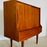 Vintage Danish mid-century teak bar cabinet 1960