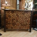 bar 1970 wooden log