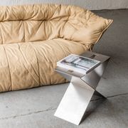 Contemporary stainless steel side table by Lena Coupez, Belgium, 2024