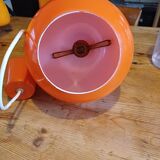 Vintage Opaline Orange and White Pendant Lamp