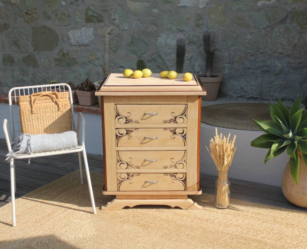 Small art deco chest of drawers