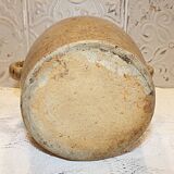 France 1930 - Antique glazed stoneware pot with handles - French countryside