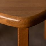 Tables gigognes en chêne massif des années 1970, ensemble de 3 · Plateaux triangulaires organiques