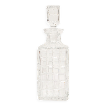 Carafe en Cristal Transparent du Milieu du Siècle avec Bouchon, Europe, années 1960