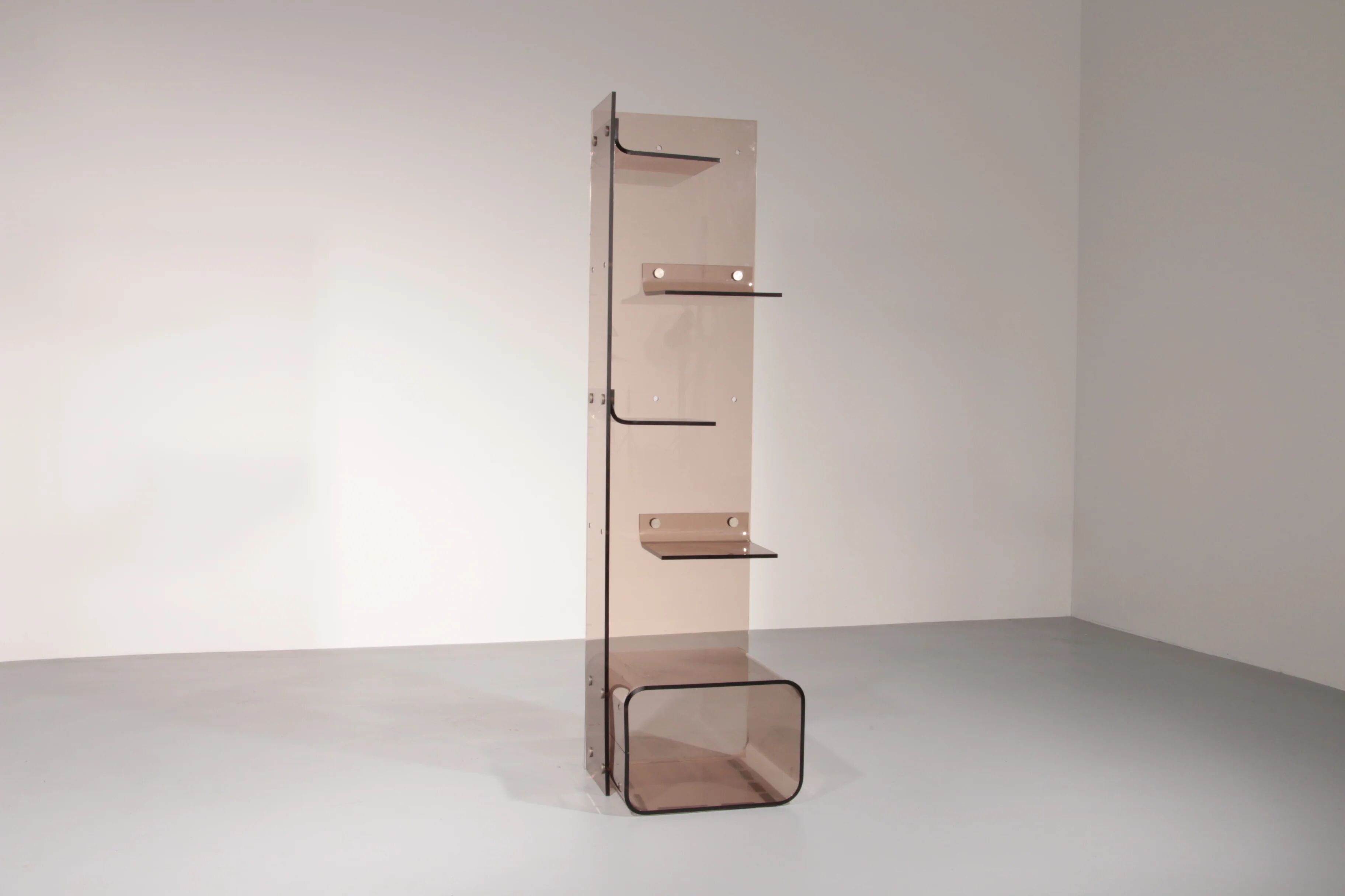 Iconic Michel Dumas Plexiglas bookcase – 1970s French space age design