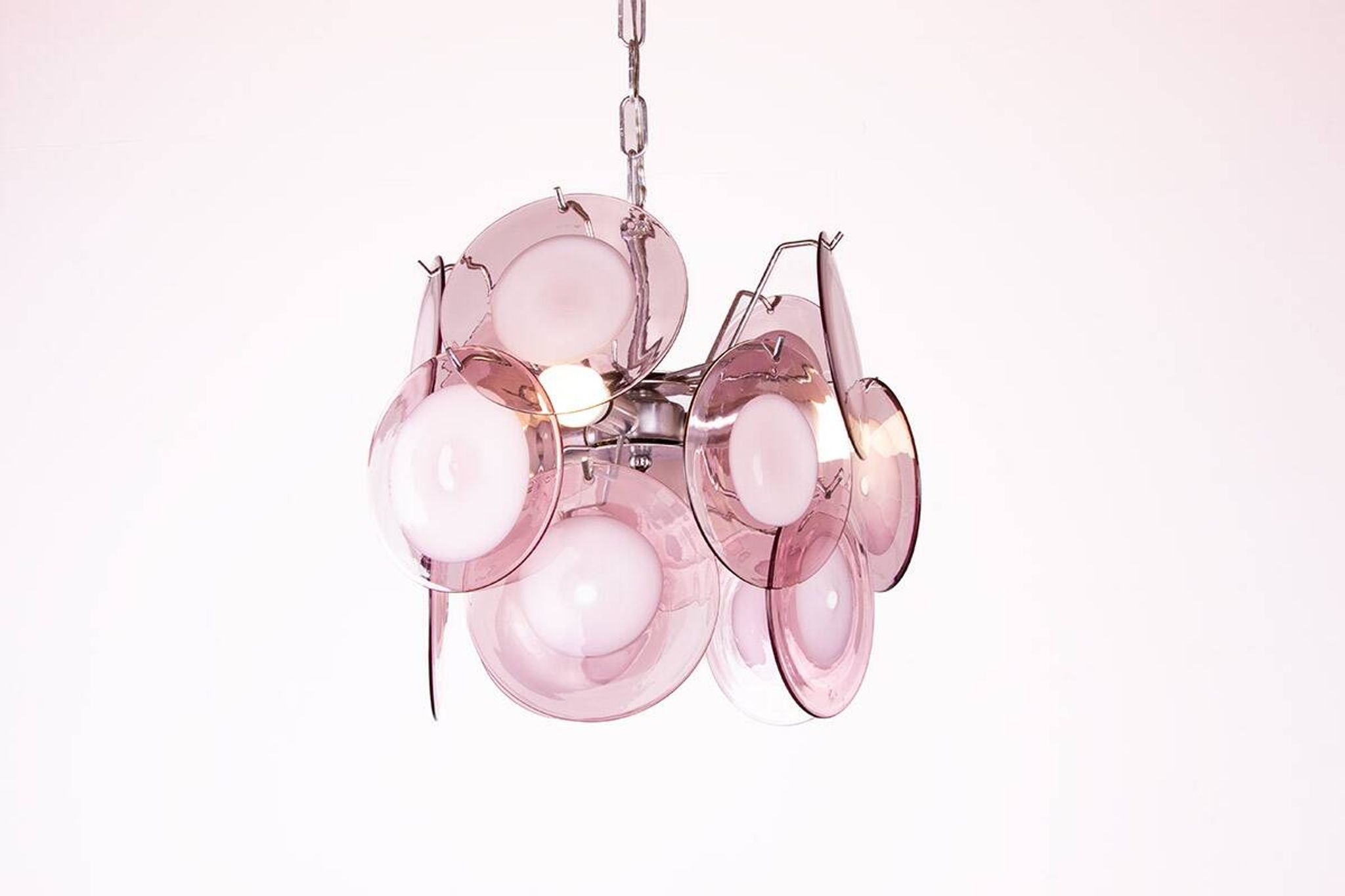 "Space Age" chandelier in Murano glass by Gino Vistosi 1970.