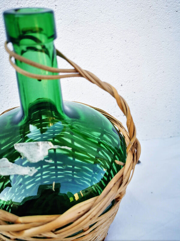Demijohn dressed in wicker