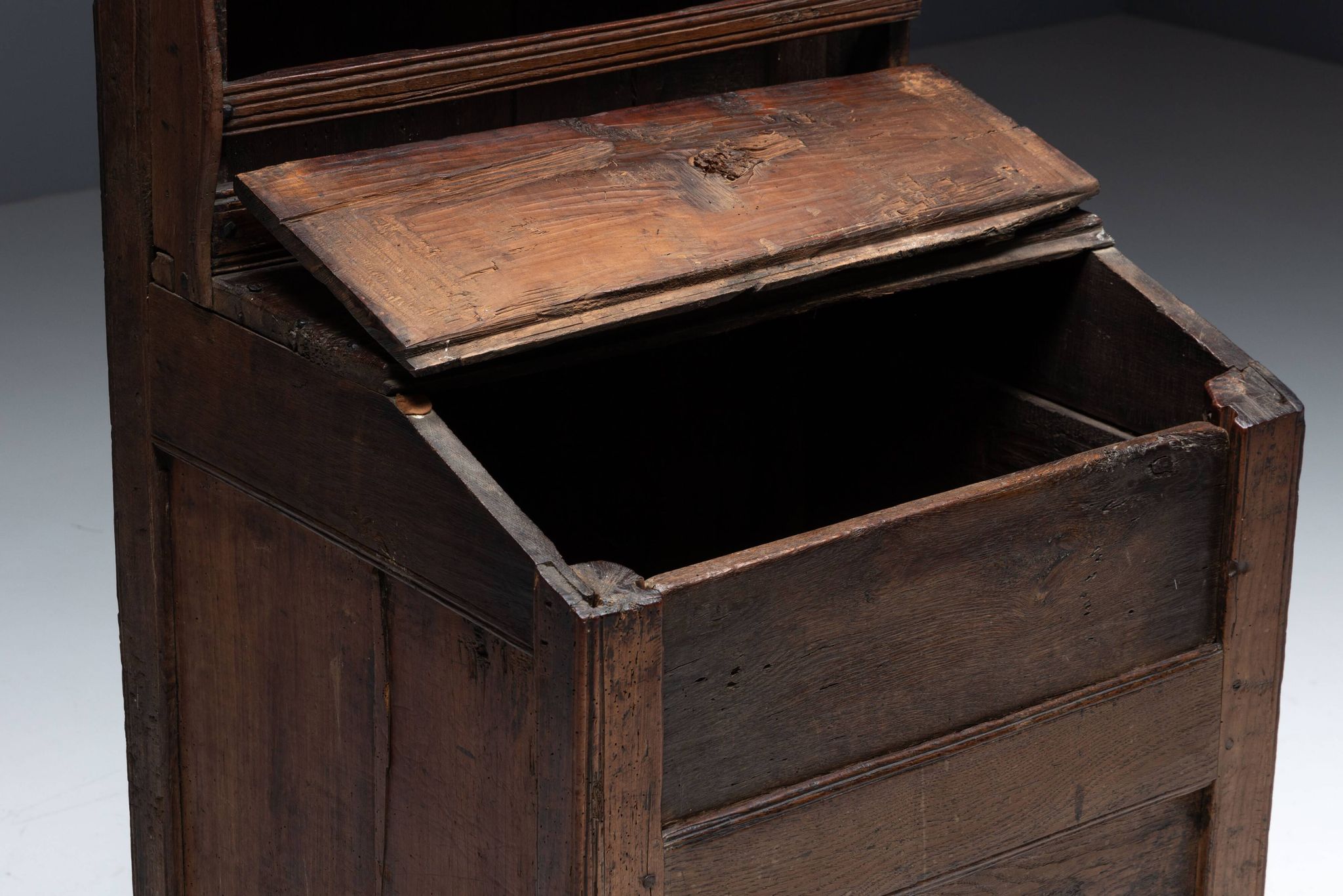 Primitive Folk Art Shelving Cupboard, France, 19th Century