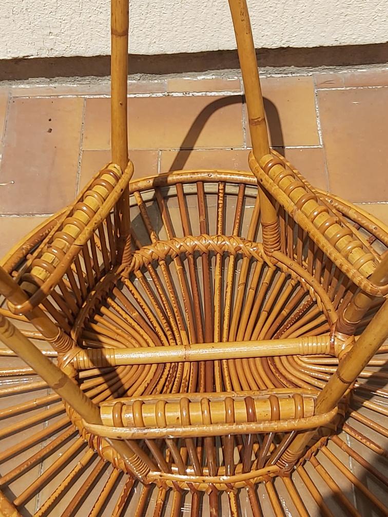 Rattan coffee table 50s