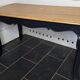 Louis xv style table in black patinated oak