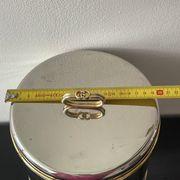 Vintage Gucci champagne bucket in silver-plated metal in Hollywood Regency style.