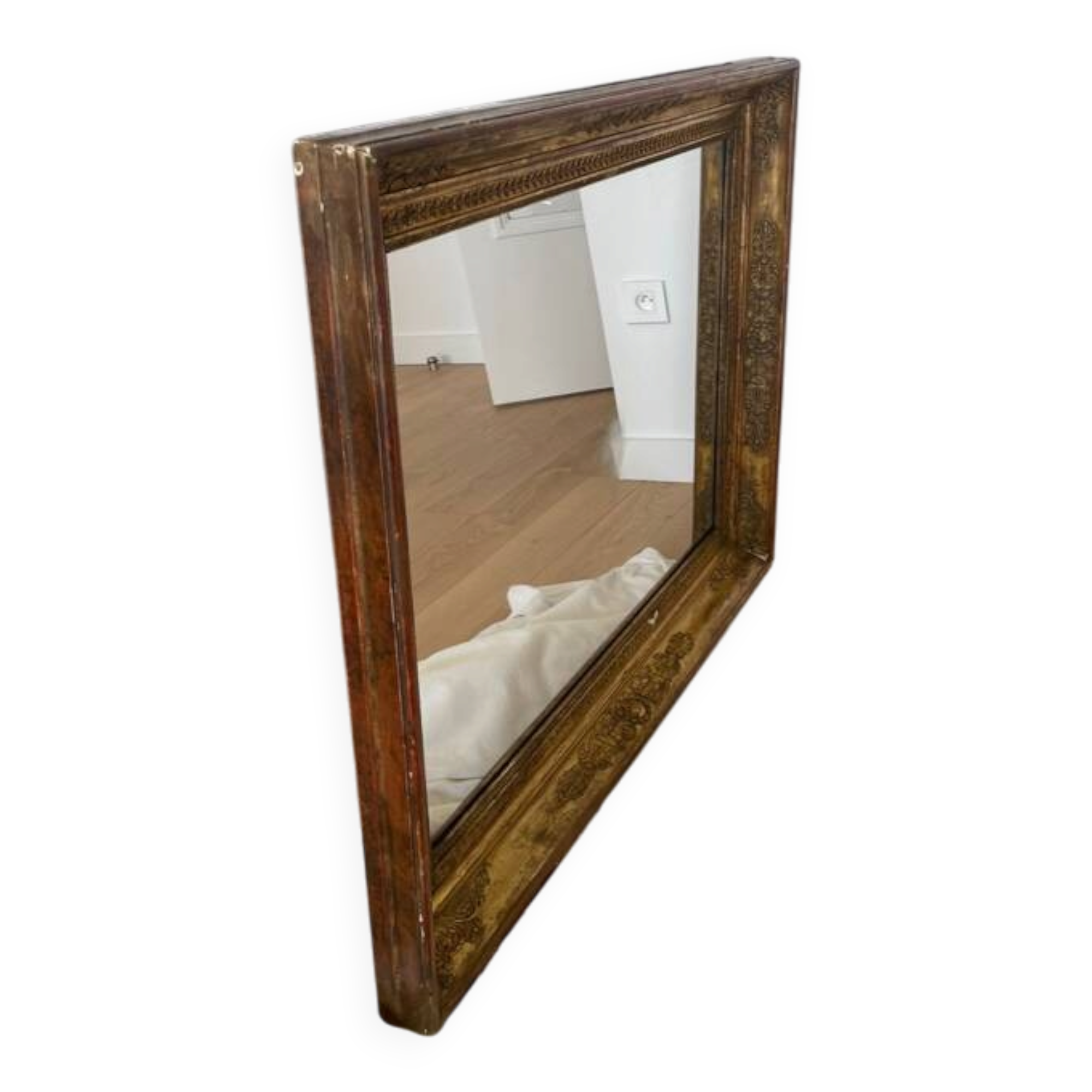 Miroir en bois doré charlesX