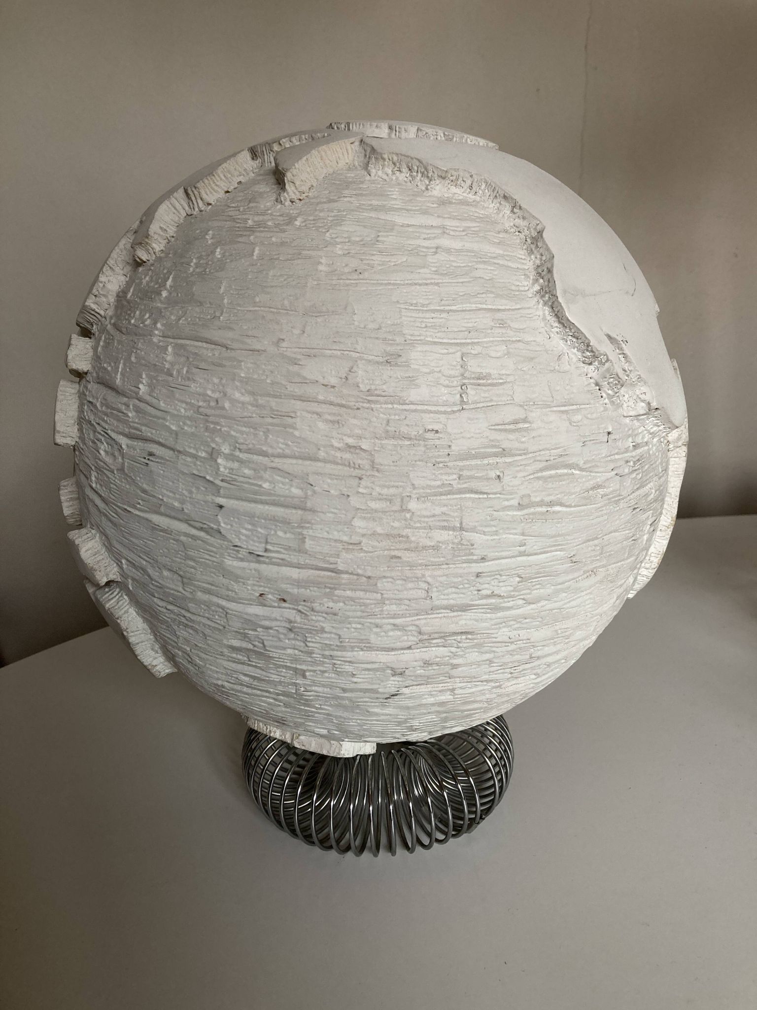 Space Age plaster globe in relief 1960 XXL