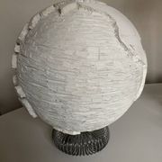 Space Age plaster globe in relief 1960 XXL