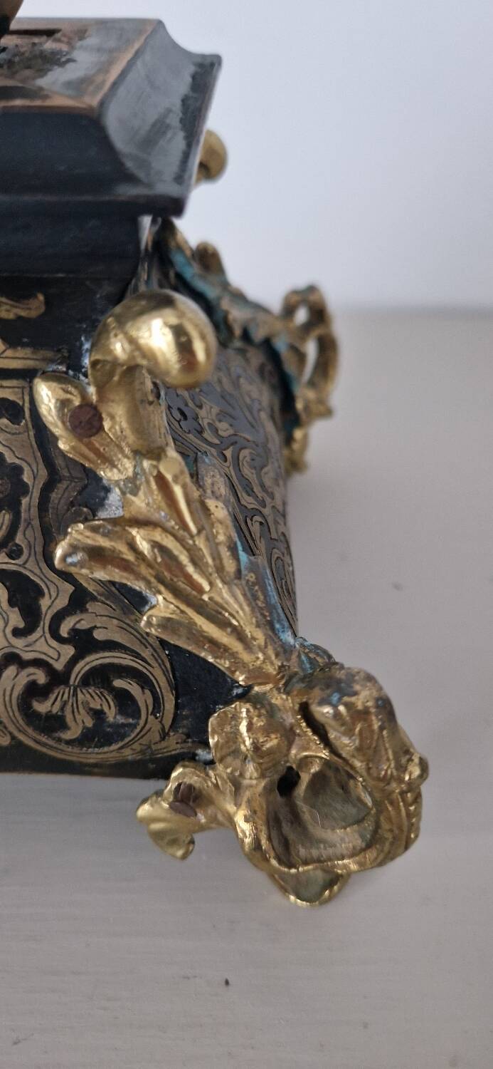 Chandelier laiton et bois style Napoléon III