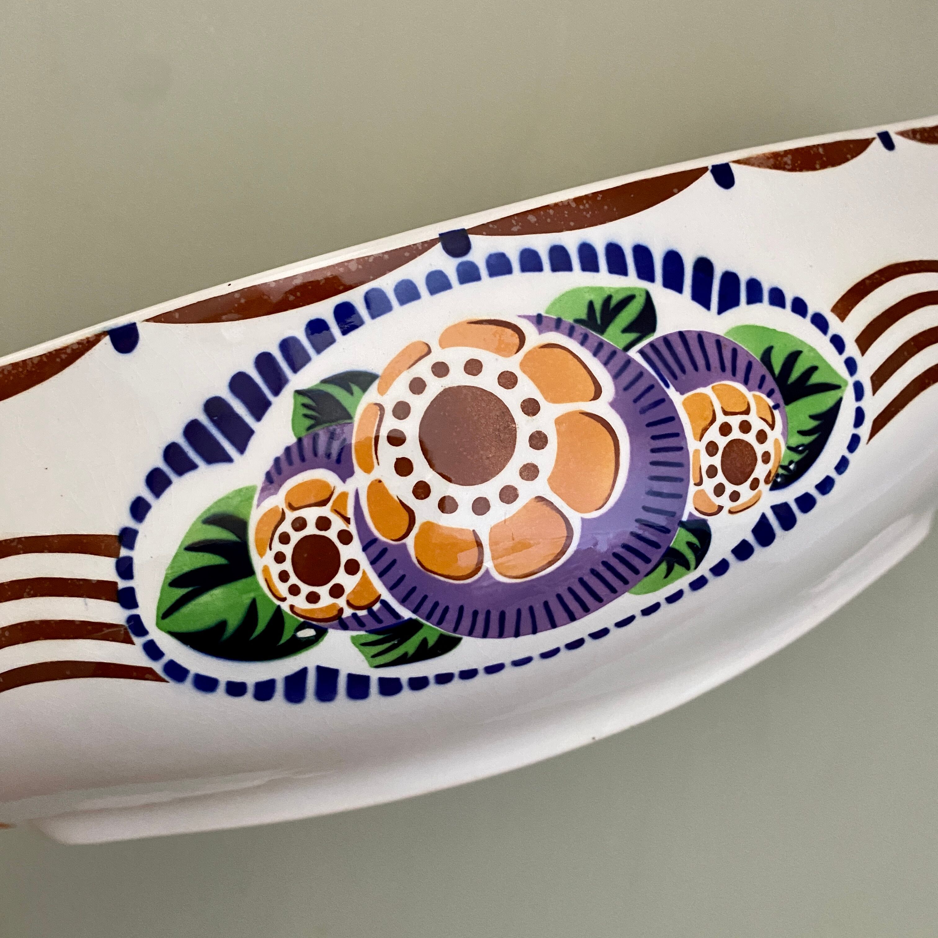 Vintage ceramic gardener sarreguemines