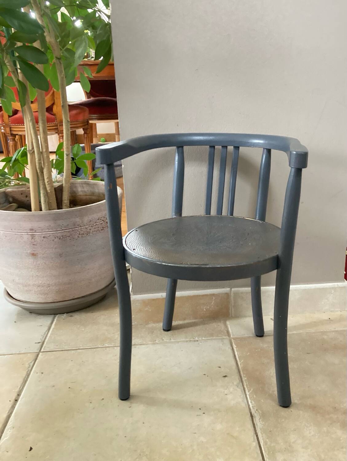 Fauteuil en bois courbé époque fin XIXe/Début XXe