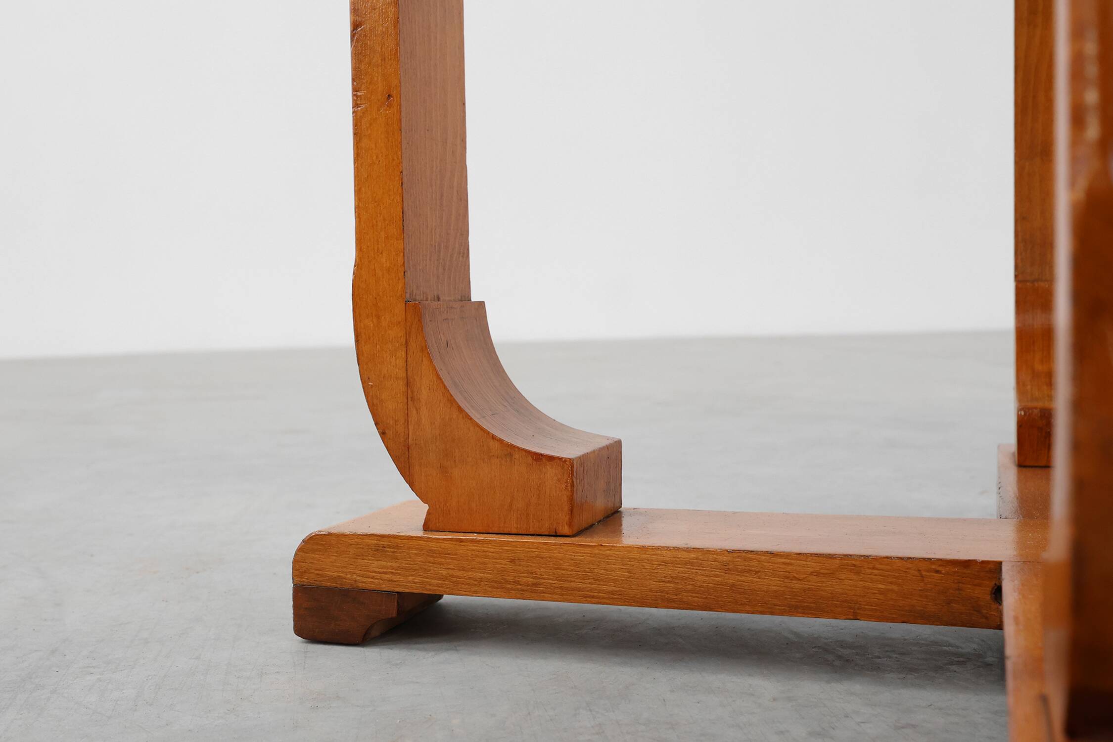 Belgian Art Deco side table with geometric top, ca. 1920