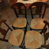 Set of 4 solid beech wood chairs