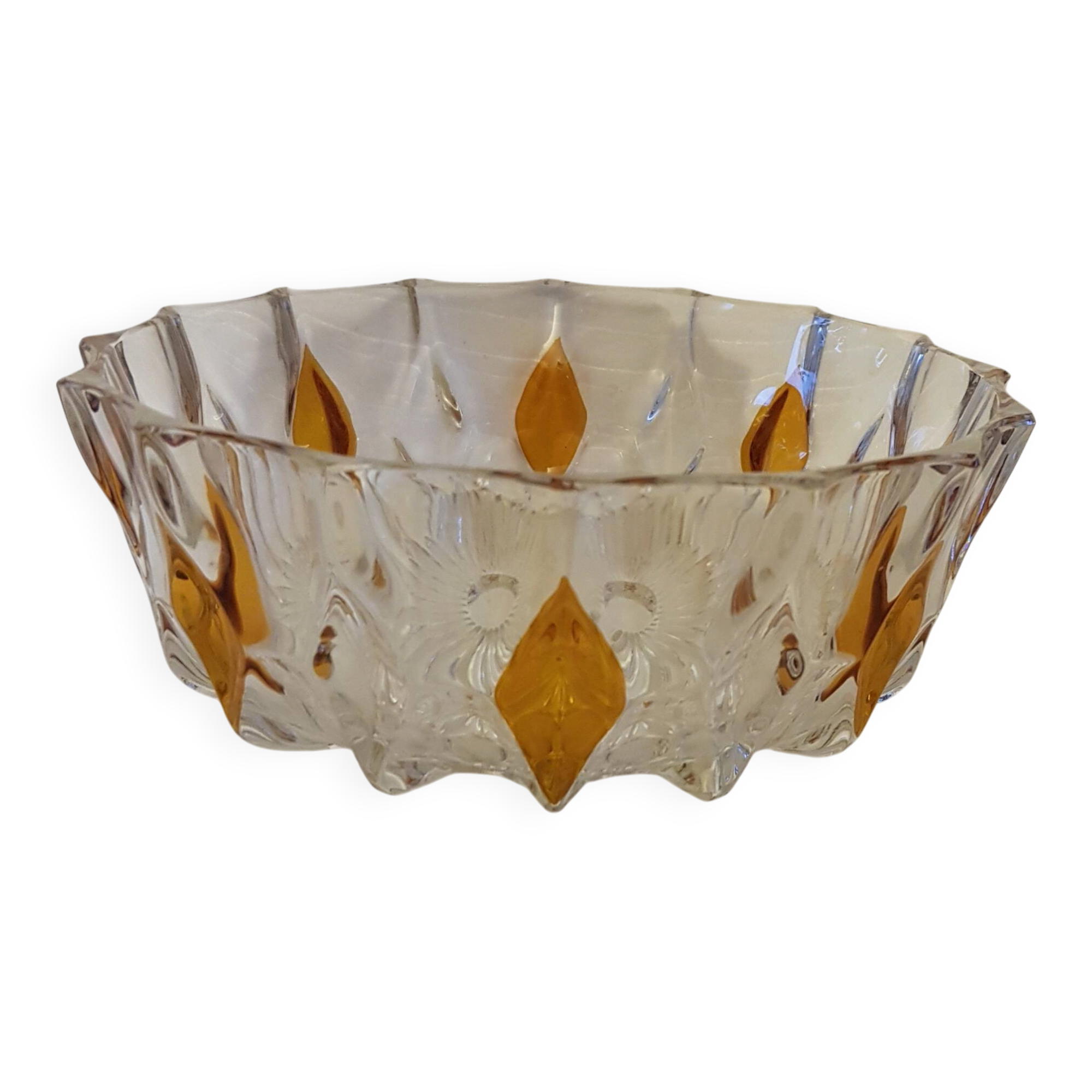 Lot  de 2 saladiers en cristal