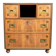 Antique campaign chest / ship’s chest, England, 1940s. Mahogany with a distinctive grain, brass inlays and hardware.