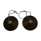 Batch of two industrial hanging lamps