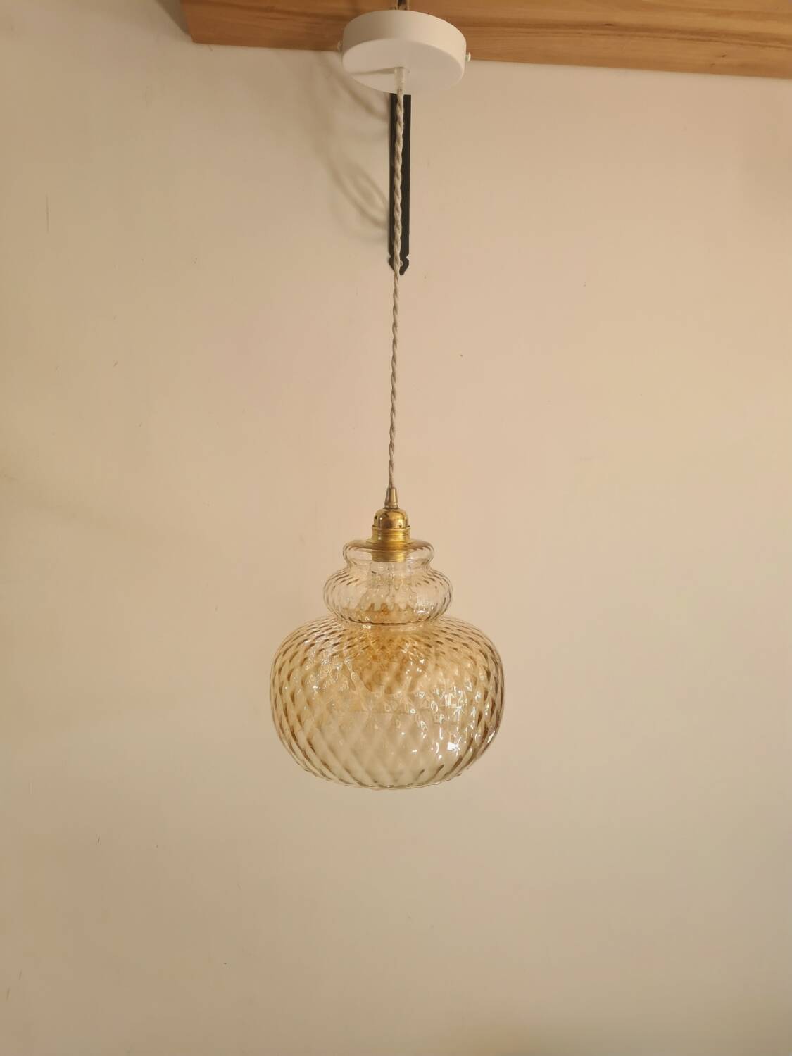 Vintage glass pendant light