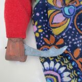 Marionnette asiatique, bois et laiton