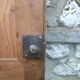 Pair of antique fir closet doors