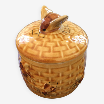 Honey pot with bee decor