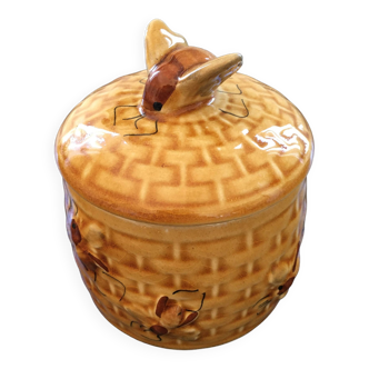 Honey pot with bee decor