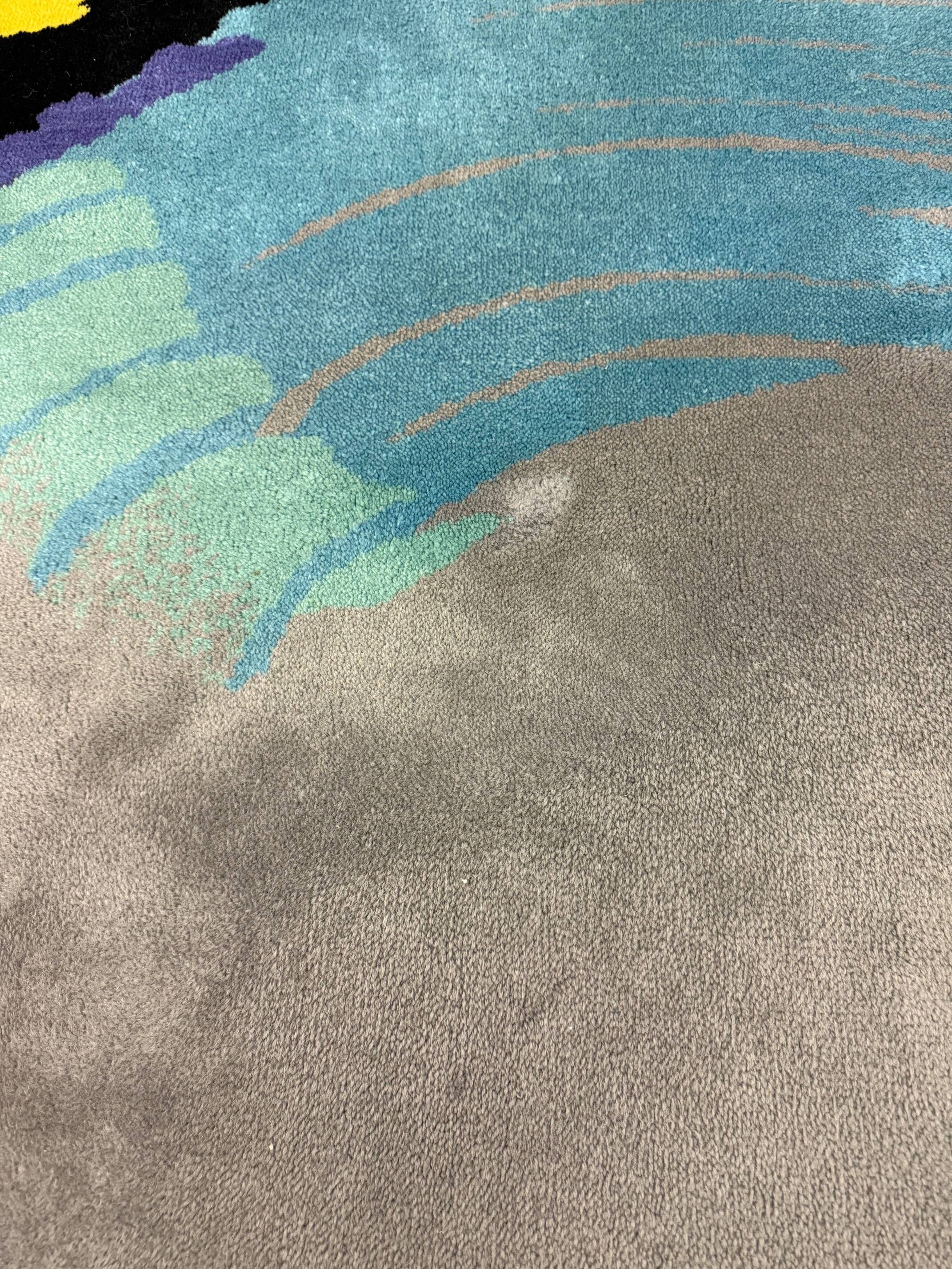 Italian Wool Rug in Modern Abstract Design, 1980s