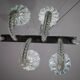 Amazing 6 Light BarovierArt Deco Chandelier, "Bullicante" Glass Murano, 194