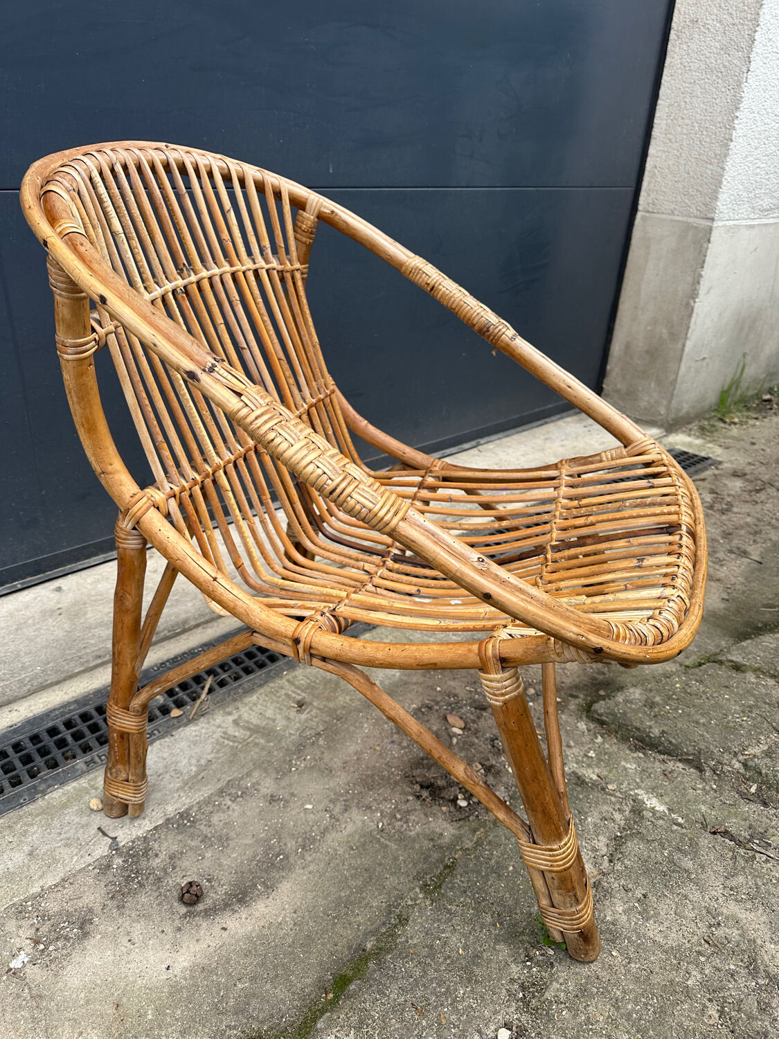 Rattan armchair