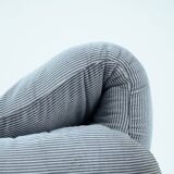 Chaise Maralunga avec repose-pieds par Vico Magistretti pour Cassina, années 1970